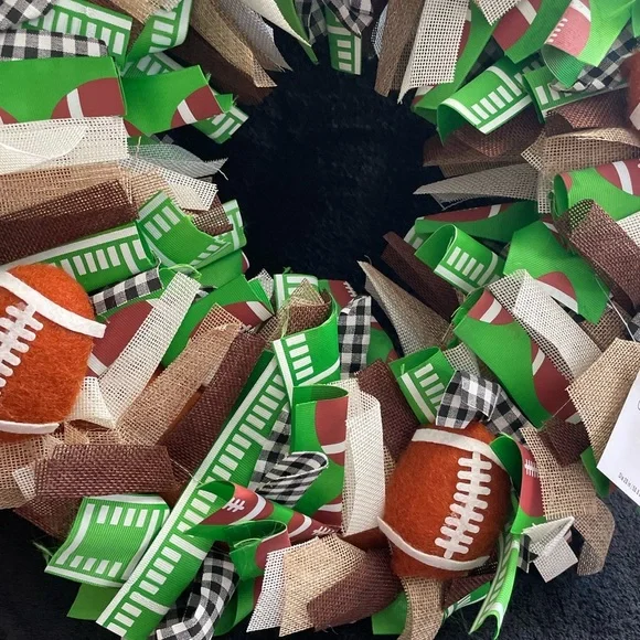NWT 2 “Celebrate It” Football Themed Wreath & Door Decor Banners - Picture 6 of 13
